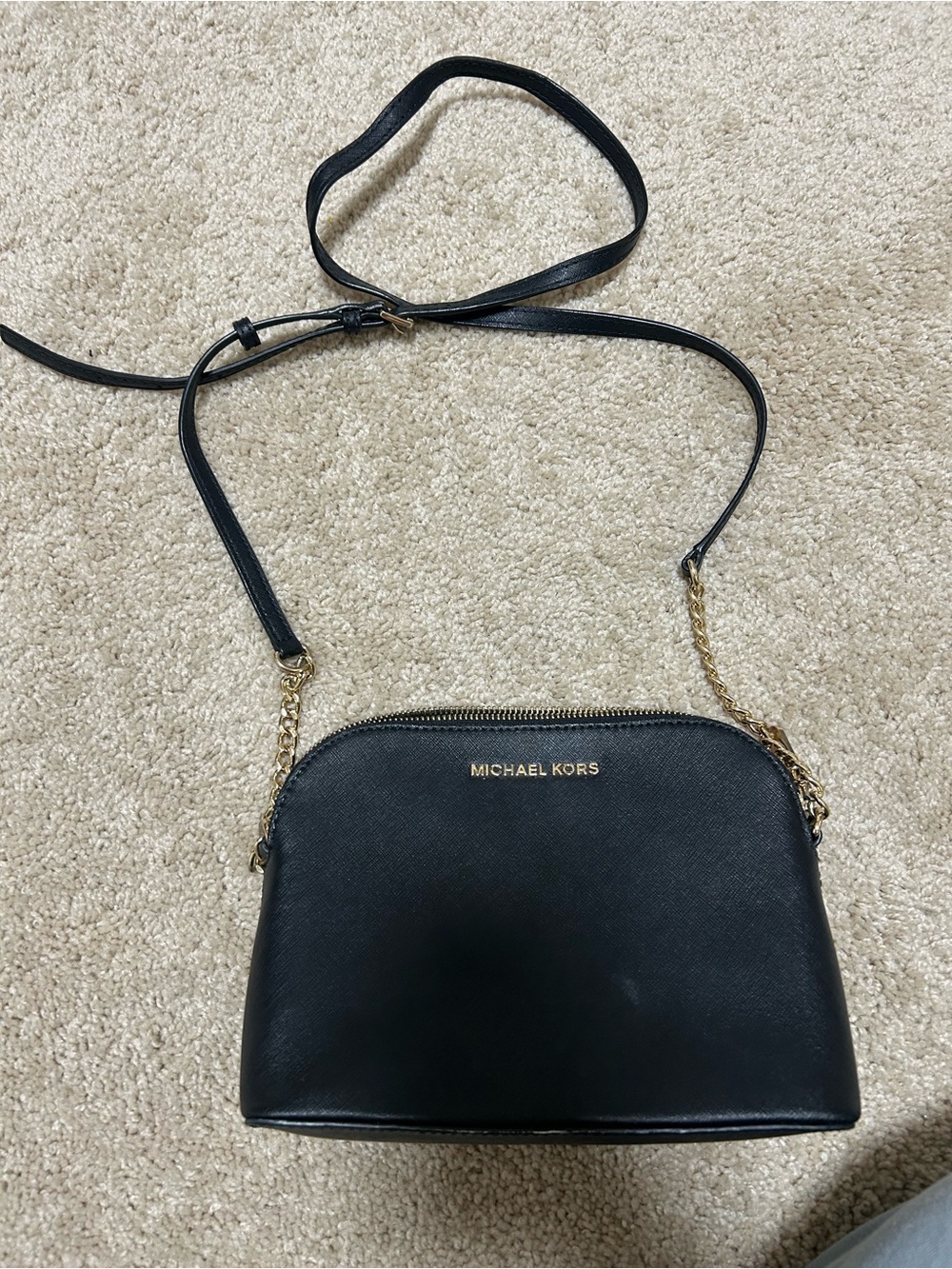 Michael Kors Black Leather Crossbody